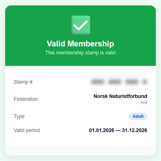Skjermdump av digitalt INF-merke