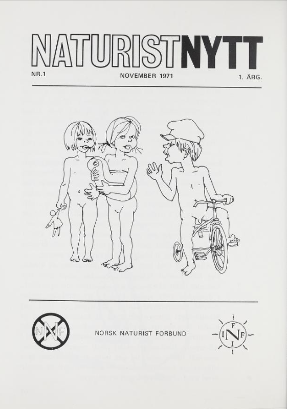 Forsiden på første nummer av Naturistnytt 1971