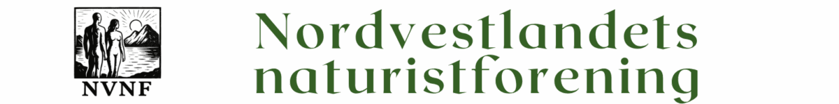 Nordvestlandets naturistsenter toppbanner, med logo