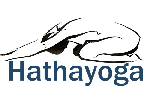 Tegning av kvinne i yogastilling